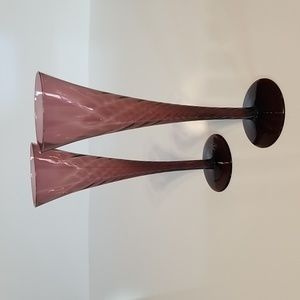 Pair of Amethyst Champagne flutes